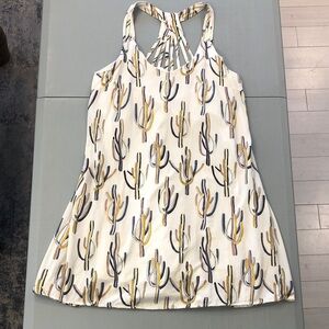 entro White Cactus Flowy Tank Top Mini Dress